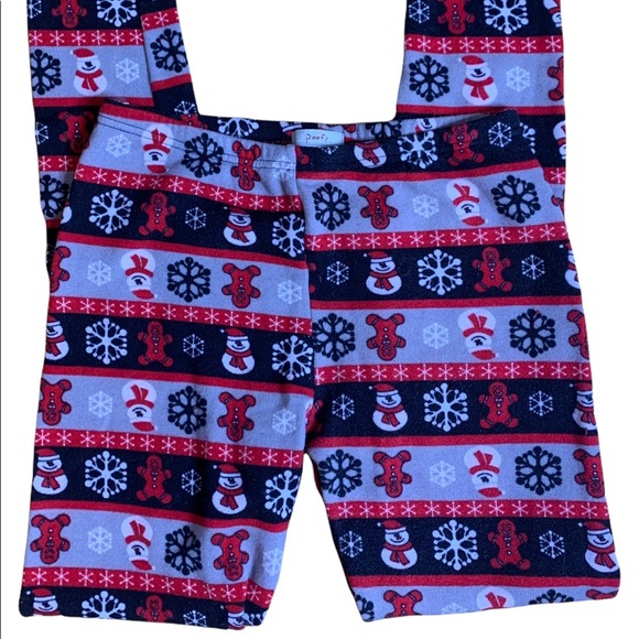 Poof! Red and Black Christmas Themed High Rise Cozy Leggings Women’s Size S/M - Picture 4 of 9